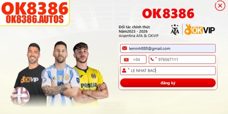 Hoàn tất đăng ký OK8386