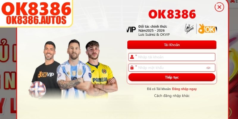 Hướng dẫn OK8386 tạo tài khoản cá cược